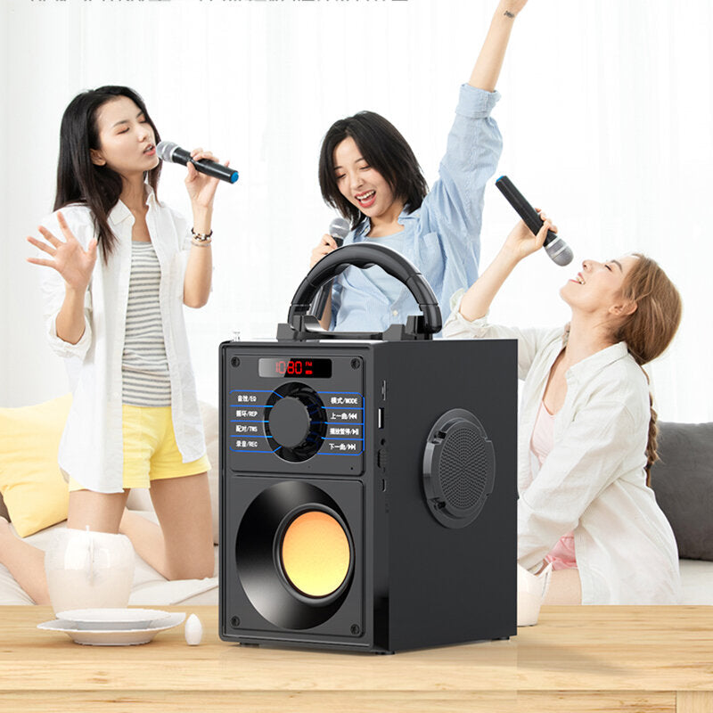 Outdoor Wireless Bluetooth Speaker Portable Column 3D Stereo Subwoofer Bass 5W Party Home Speakers Sound Box Support FM Radio AUX