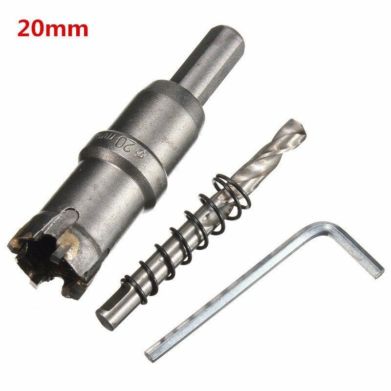 15mm - 24mm Carbide Tip Metal Cutter Hole Saw with Wrench/ Twist Drill Bit