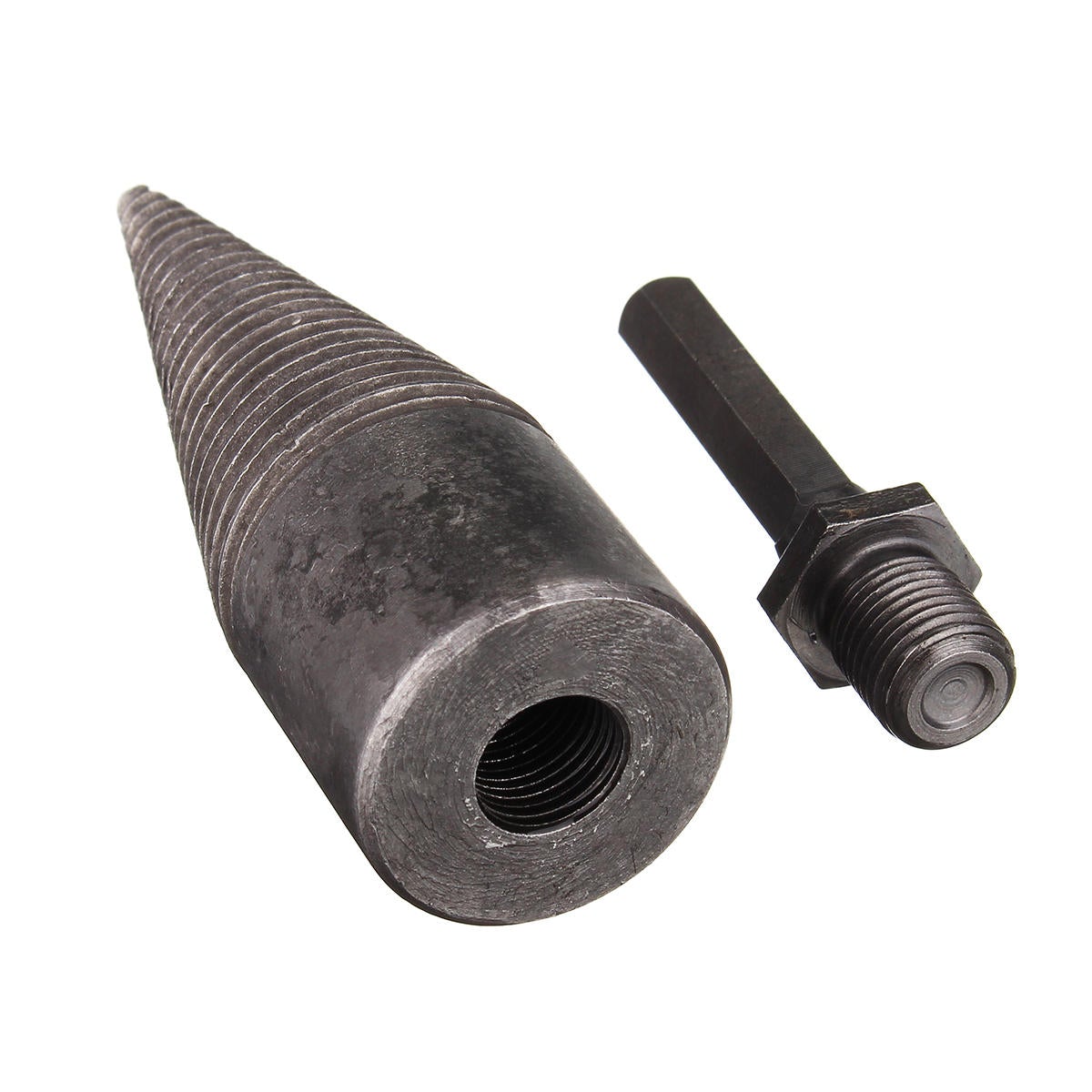 Hex Shank/Square Handle Firewood Splitting Drill Bit Wood Cone Drilling Tool Kit