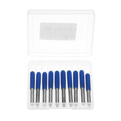 10pcs 3.175mm Shank 10 Degree 0.1/0.2/0.3mm Tip Tungsten Steel Engraving Bit CNC Tool