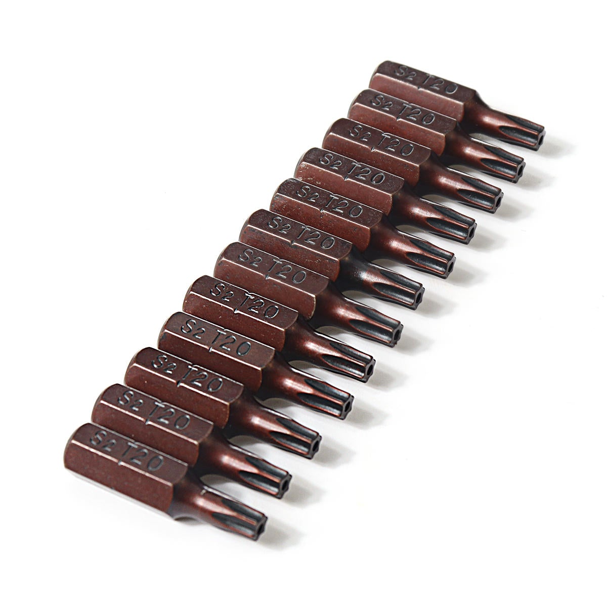 12Pcs 25mm Hex Shank Magnetic T20 Torx Security Screwdriver Bit Hand Tools