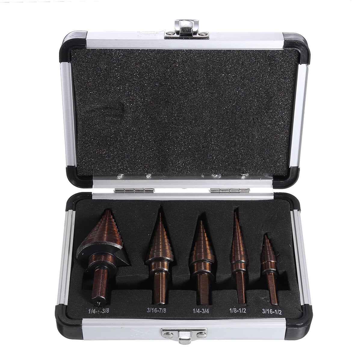 5pcs British HSS Triangle Handle Step Drill Aluminum Box Hole Saw Cutter