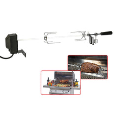 Outdoor Automatic Eletric BBQ Grill Rotisserie Motor Stainless Steel Barbecue Rack Rotating Fork Kits Machine