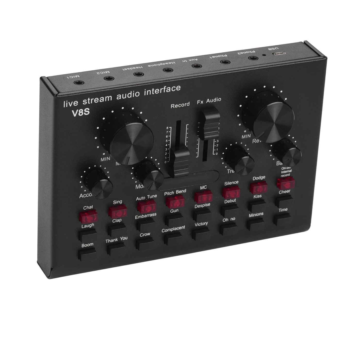 Multifunctional Live Streaming Sound Card USB Audio Interface Mixer Voice Device