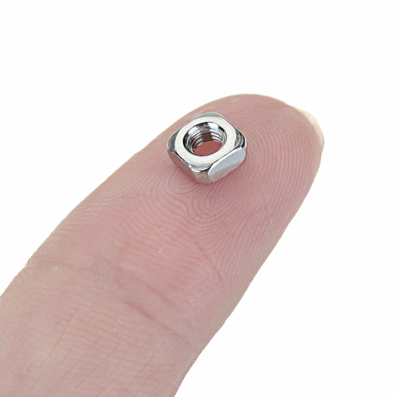 M4 304 Stainless Steel Square Nut Machine Screw Nuts 50Pcs