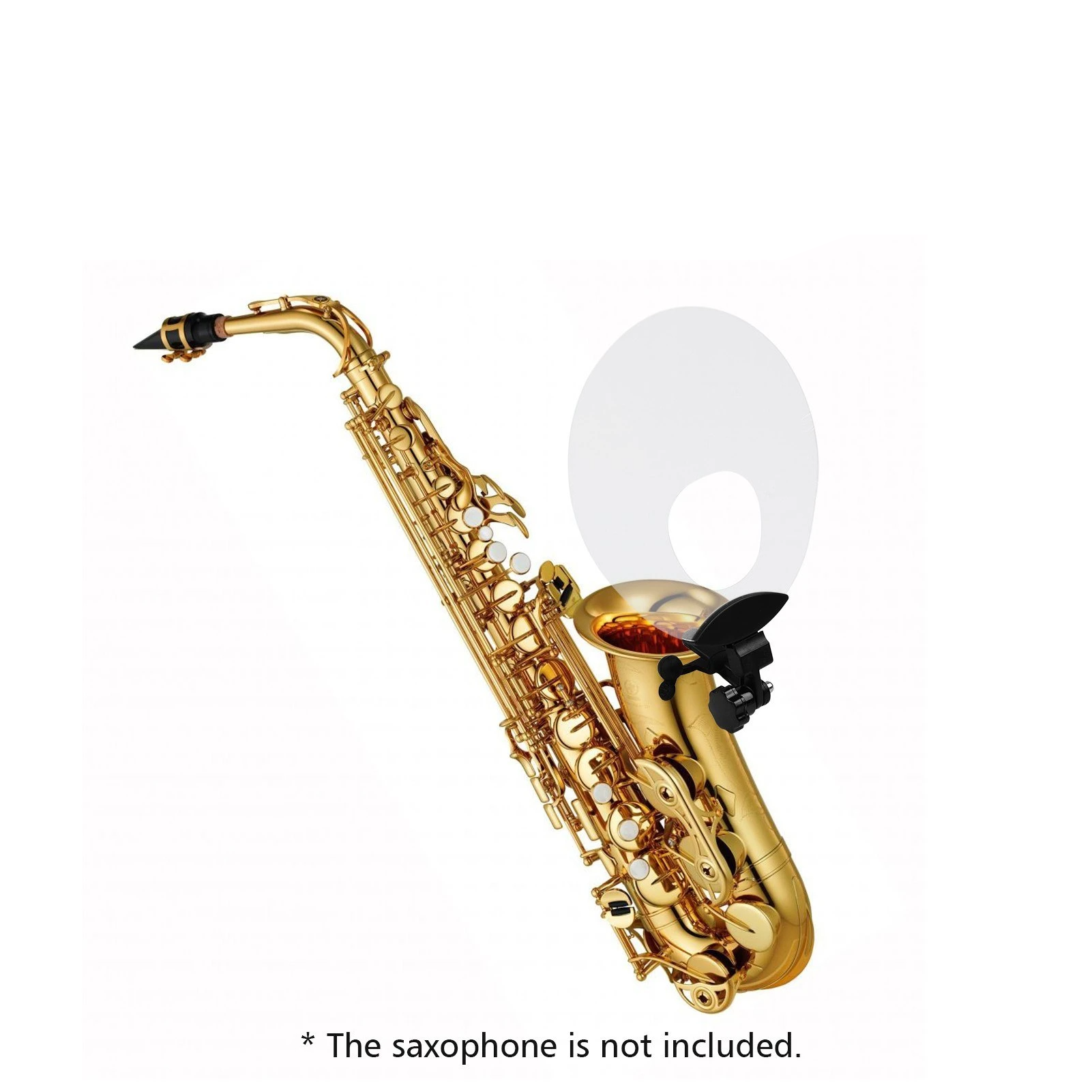 Plastic Saxophone Deflector Sound Shield with Mute & Reflect Functions for Wind Instrument