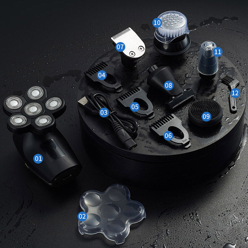 Intelligent LCD Power Display Electric Shaver Smart Travel Lock Electric Shaver IPX6 Waterproof USB Charging Electric Shaver