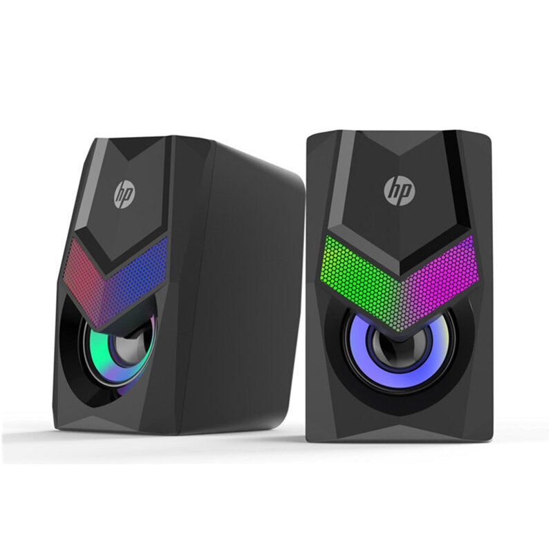 Computer Speaker 2.0 Channels Stereo Multimedia LED Backlighting USB+3.5mm Wired Speaker for Computer TV PC Laptop