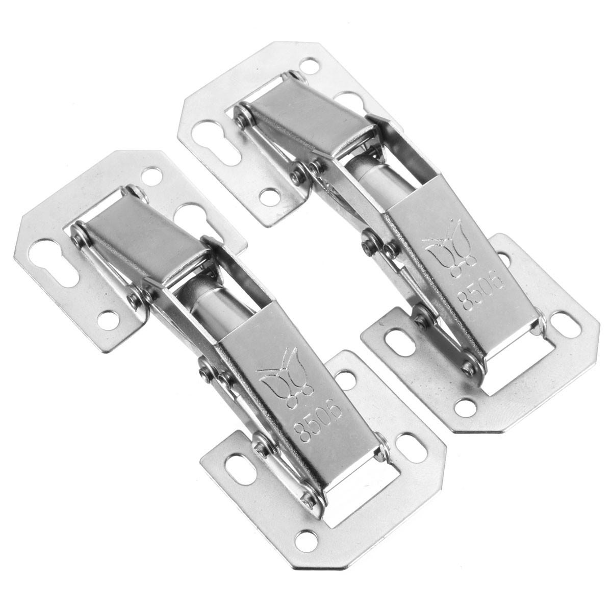 2pcs Cabinet Bridge Hinge Cupboard Door Hinge 90 Easy Mount Concealed Cabinet Kitchen Cupboard Sprung Door Drawer Hinges