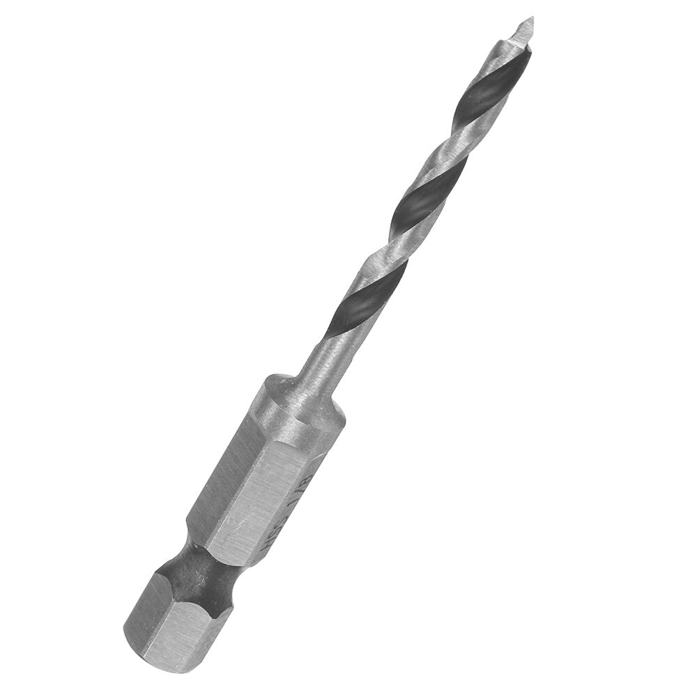 6pcs HSS 4241 Woodworking Drill Bits Set 1/4 Inch Quick Change Hex Shank Stubby Bit