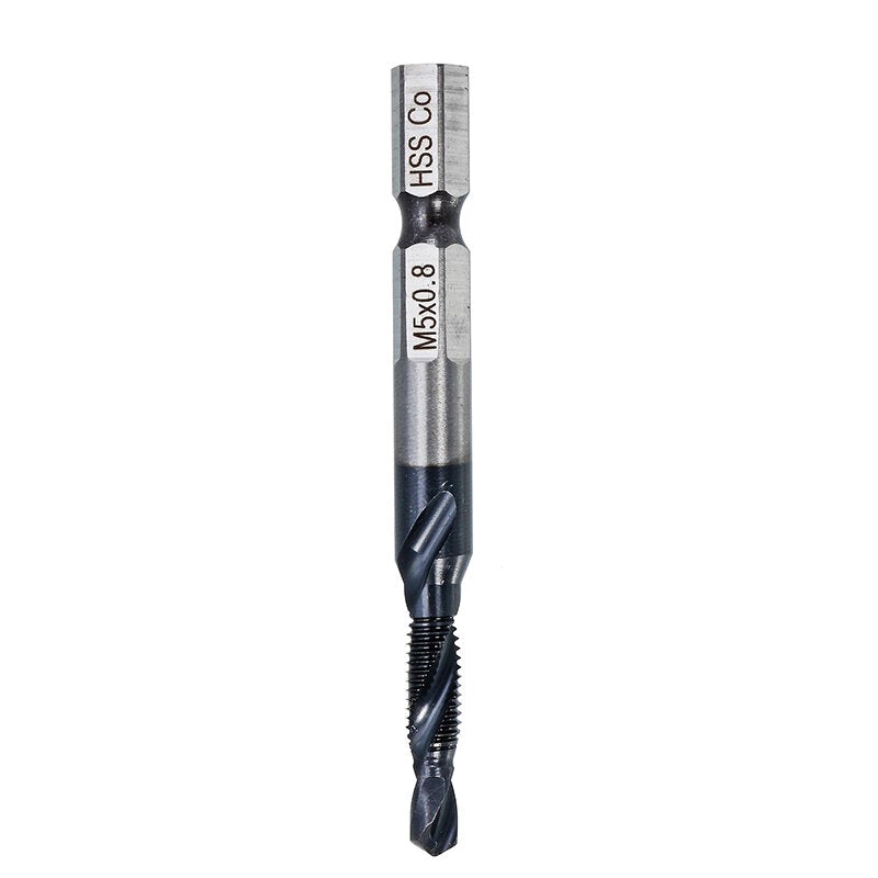 HRC89 M3-M10 Combination Drill Tap Bit Set TiAlN Coated Deburr Countersink Drill Bits