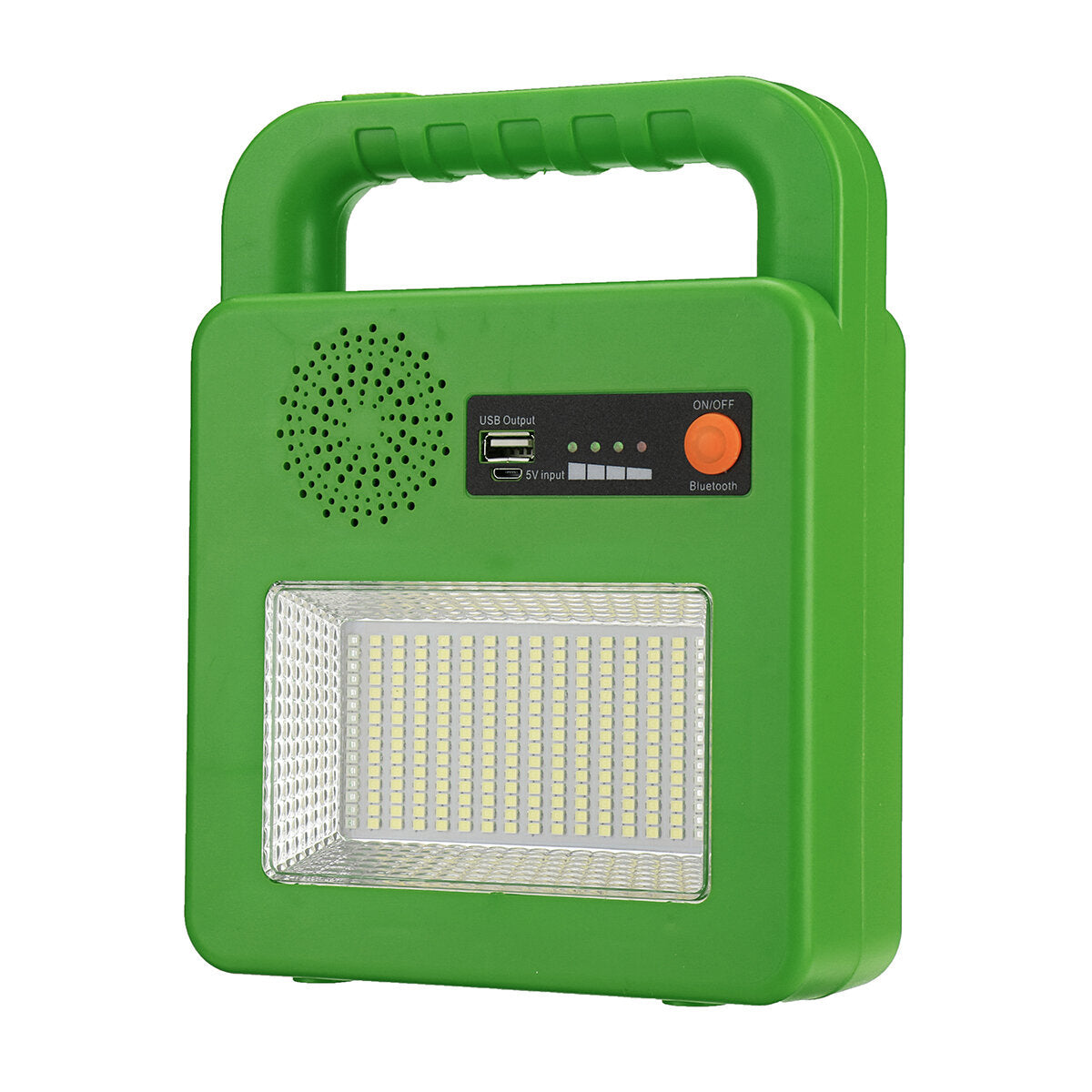 Bluetooth Speaker Strong Light LED Solar Rechargeable Light Emergency Power Bank 6000mA