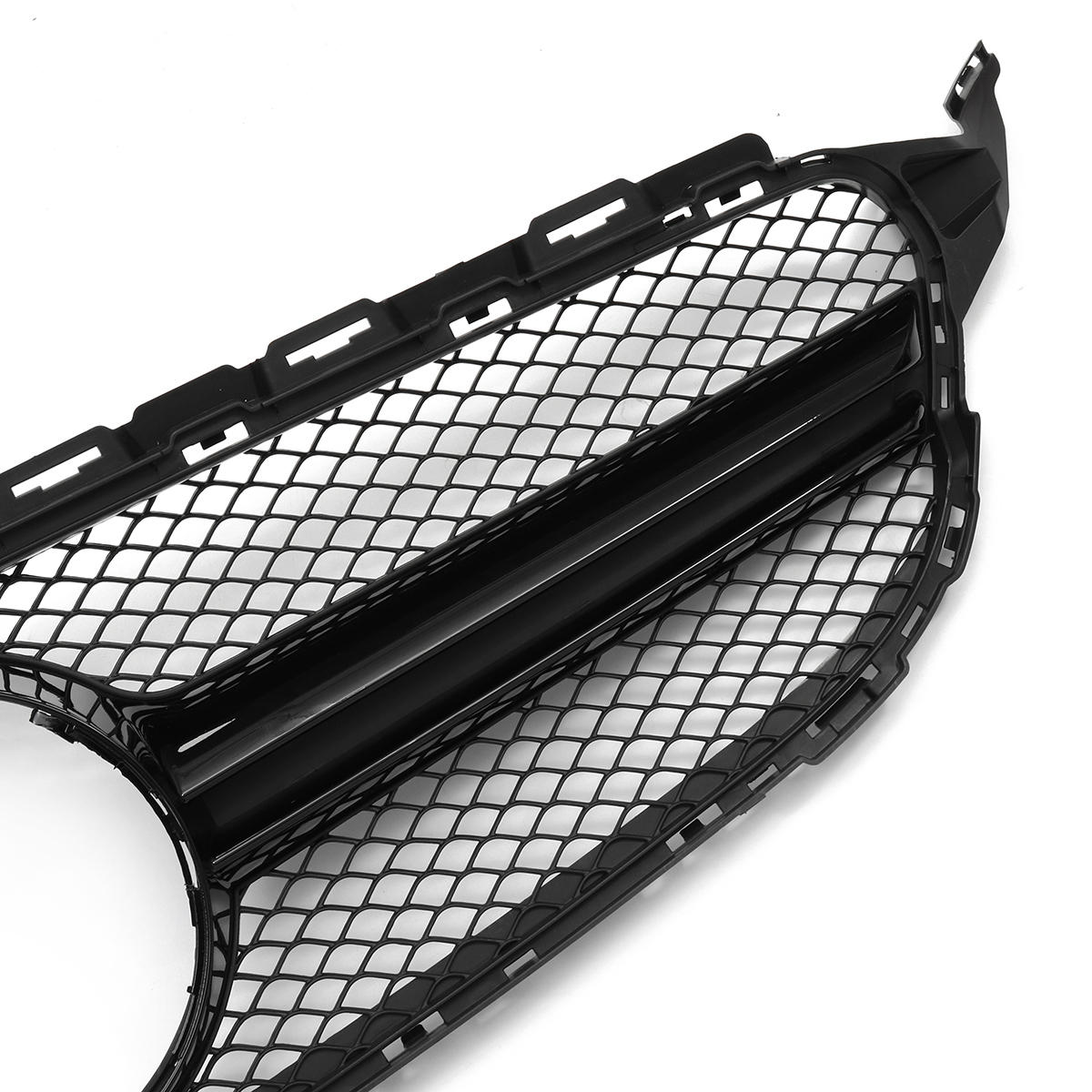 Black AMG C63 Style Grill Grille For Mercedes Benz With Camera