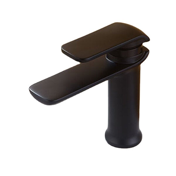 Simple Hot & Cold Single Handle Water Faucet Bathroom Basin Sink Mixer Tap Deck Mount 4 Colors