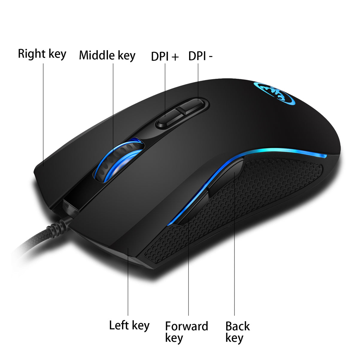 Gaming Keyboard Mouse Converter Combos 3200DPI Wired RGB Mouse 35 Keys Single-hand Keyboard Console Switch Adapter For PS3/PS4 P6+V100+A869
