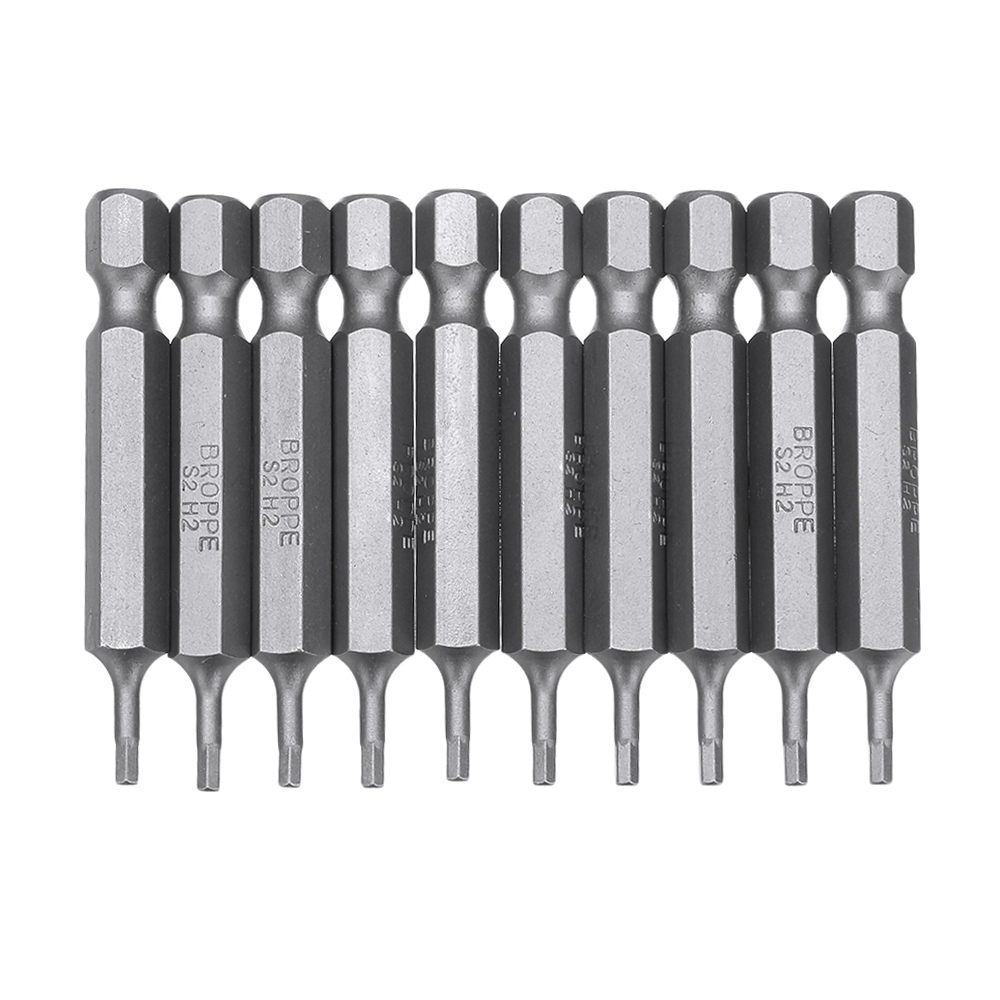 10Pcs Magnetic Hexagon Hex Screwdriver Bits H1.5/H2/H2.5/H3/H4/H5/H6 1/4 Inch Hex Shank Screwdriver Set For Bosch