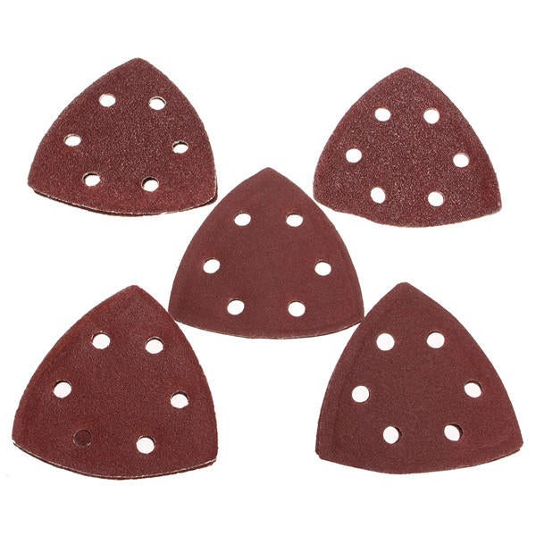 10pcs 90mm 40 60 80 100 120 Grit Sanding Sheets Triangle Sander Pads