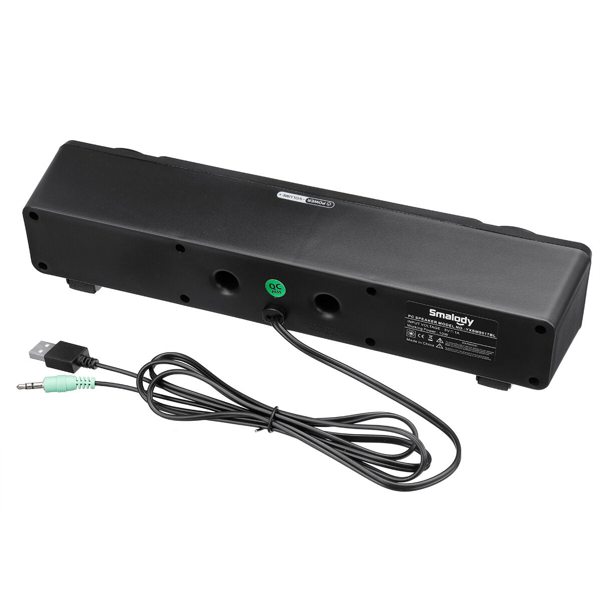 Desktop Soundbar Hi-Fi 3D Surround Sound Bass 50.8mm Dual Drivers Luminous USB AUX Wired Speaker