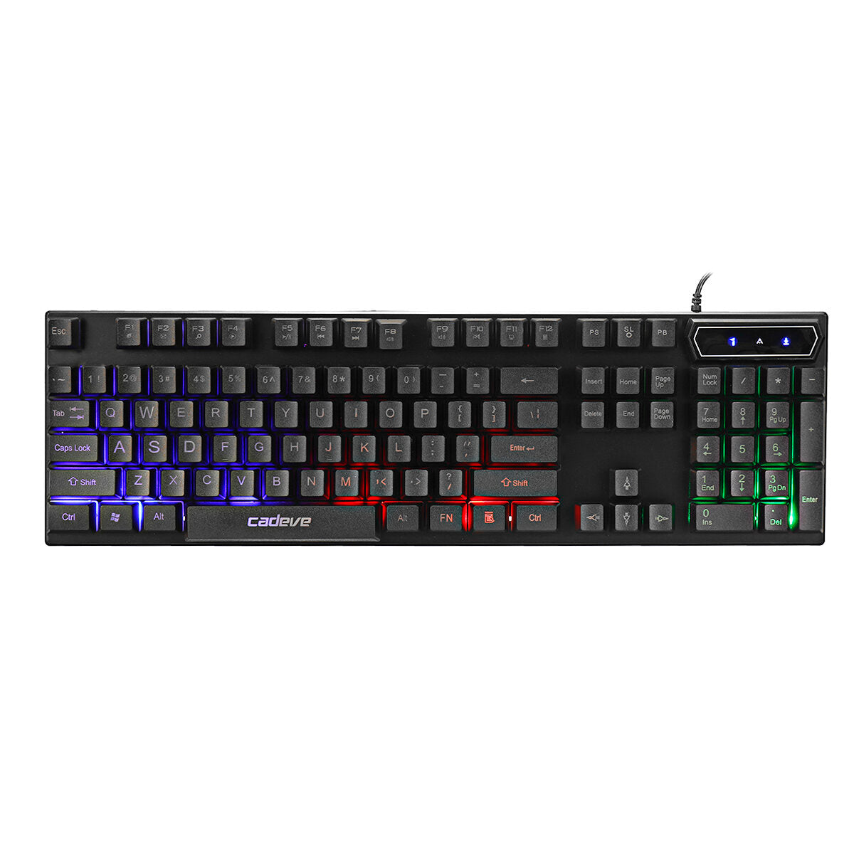 Wired Keyboard & Mouse Set 104 Keys USB Wired Light Transmitting Keyboard Ergonomic Mouse RGB Rainbow Backlit Gaming Keyboard Mouse Combo