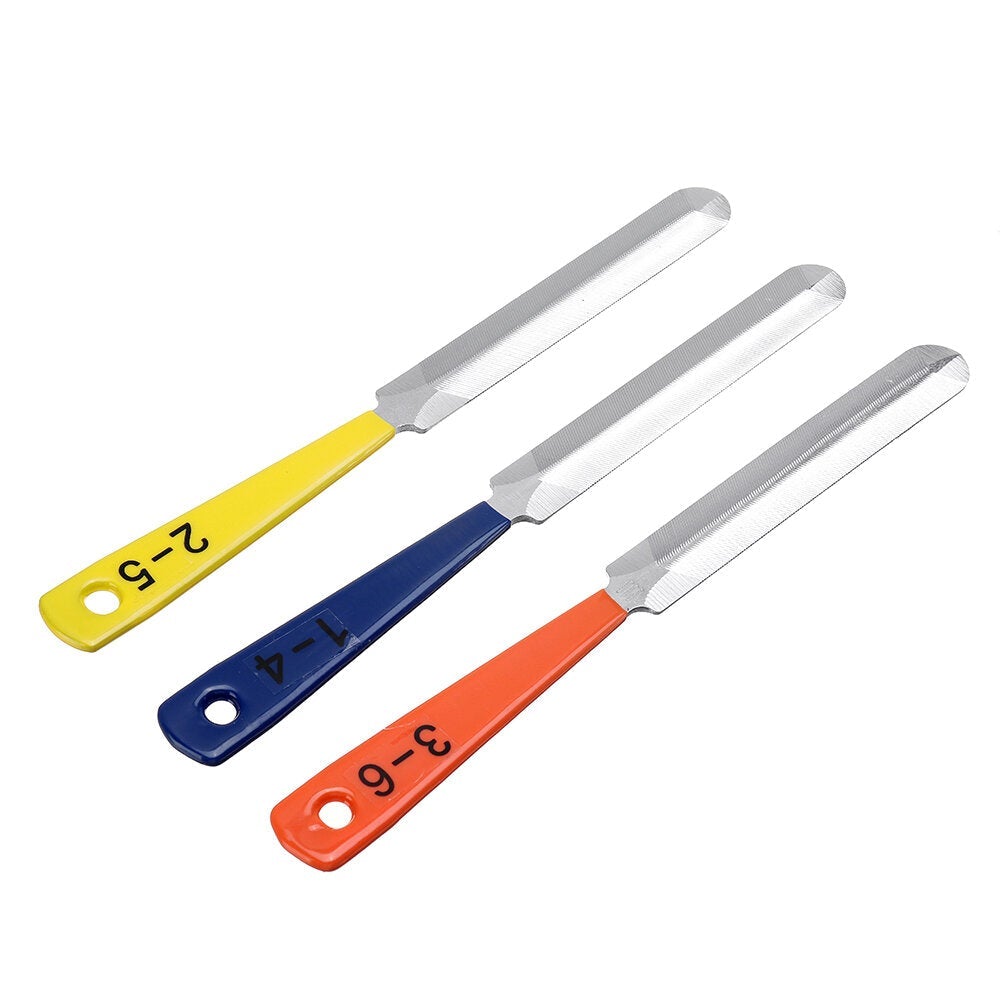 3 pcs/set Double Edged Guitar Nut Files Saddle Fret Crowning Luthier Repair Tool Steel Guitarra Fret Nut File Bridge Pin Puller