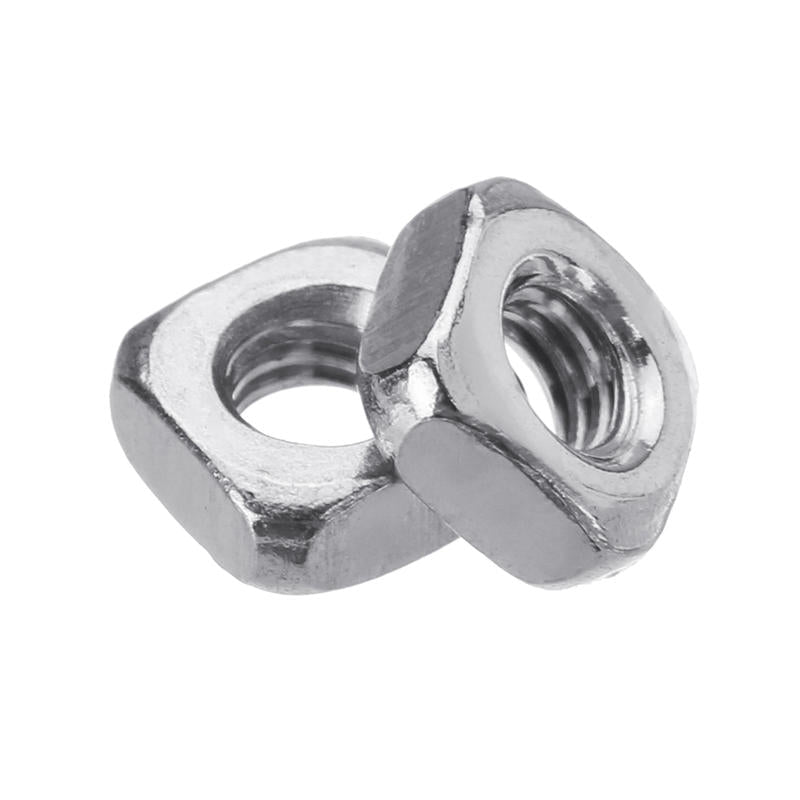 M5 304 Stainless Steel Square Nut Machine Screw Nuts 50Pcs