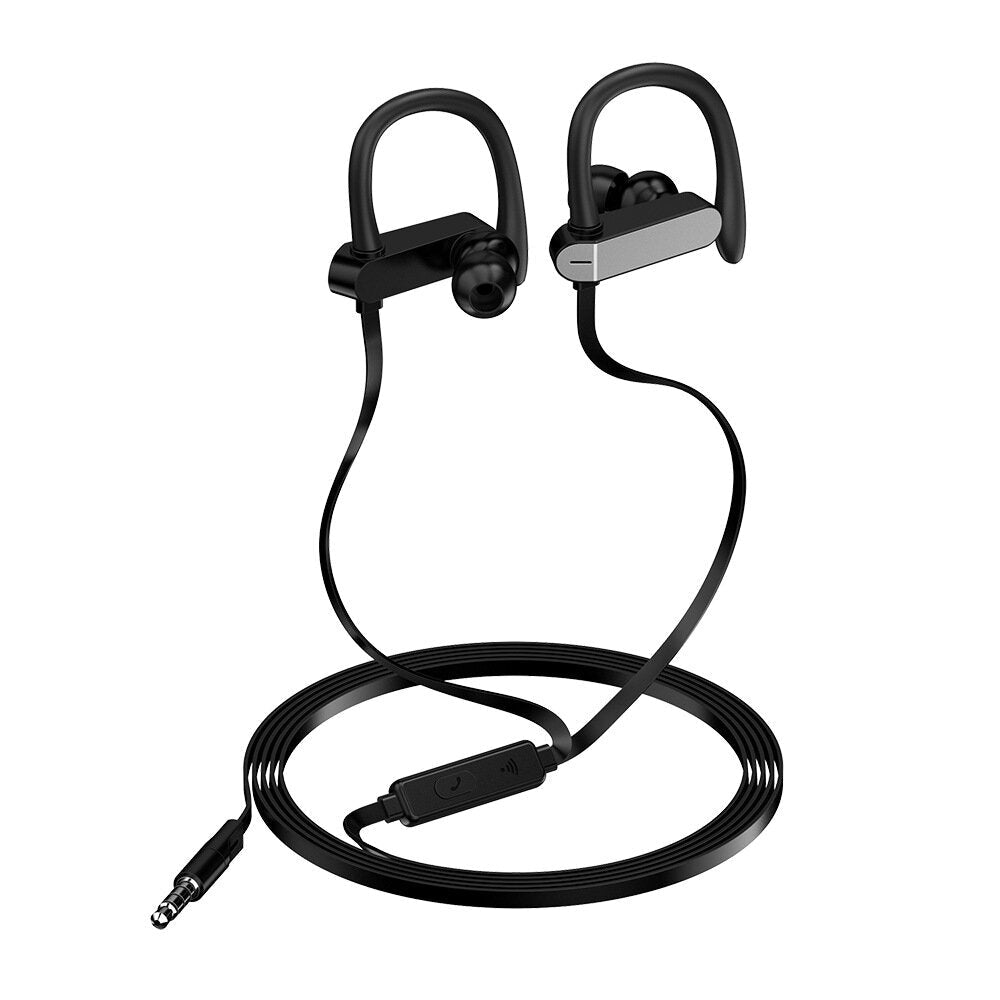 Sports Ear Hook Earphone Universal Wired Headset With Mic for Mobile Phones PC