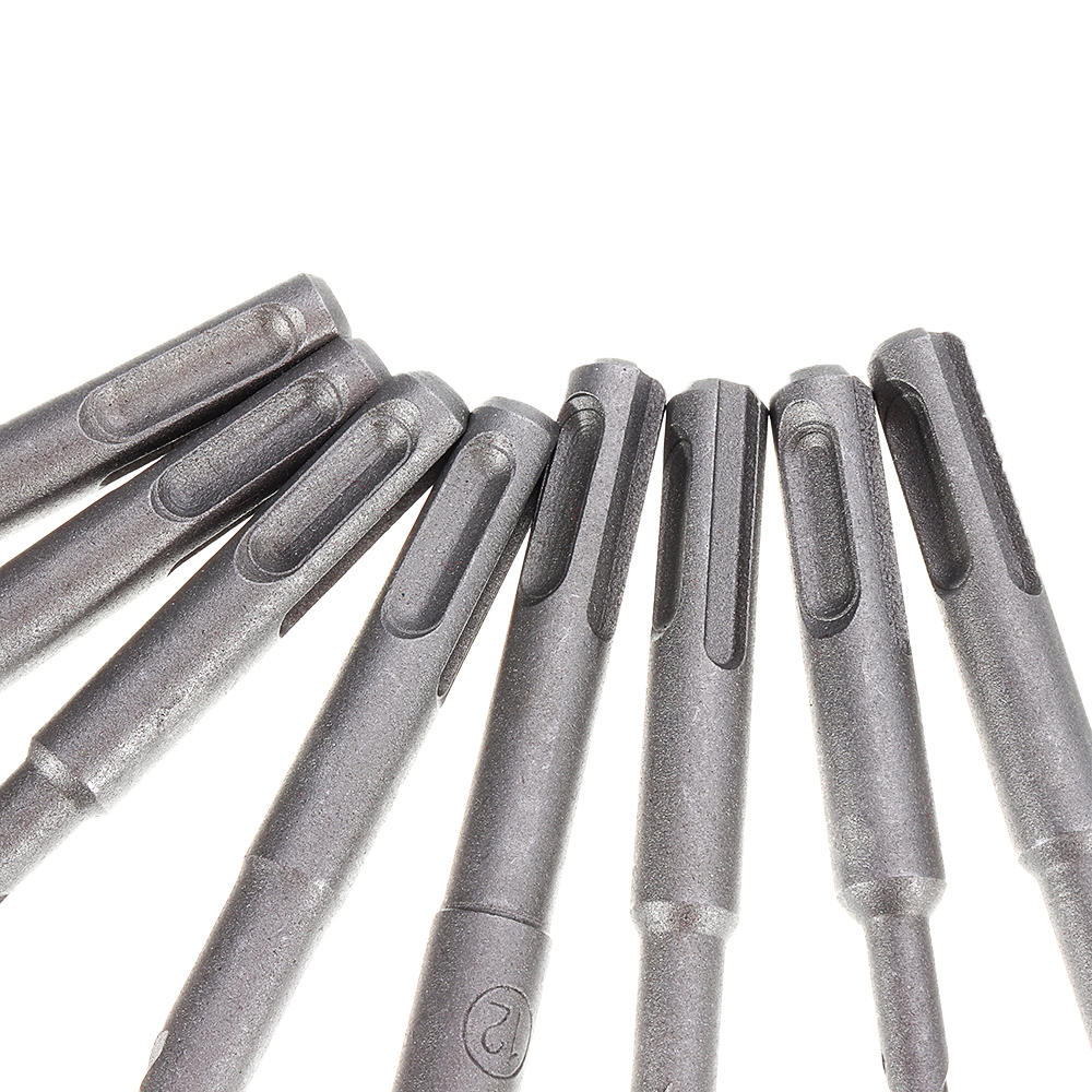 8pcs 5-12mm SDS Plus Shank Electric Hammer Drill Bit 5/6/8/10/12mm Carbide Tip Masonry Concrete