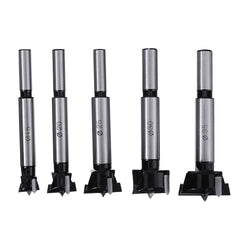 5pcs Professional Carbide Forstner Drill Bit Set 15 20 25 30 35mm Wood Auger Cutter Hole Saw For Power Tools