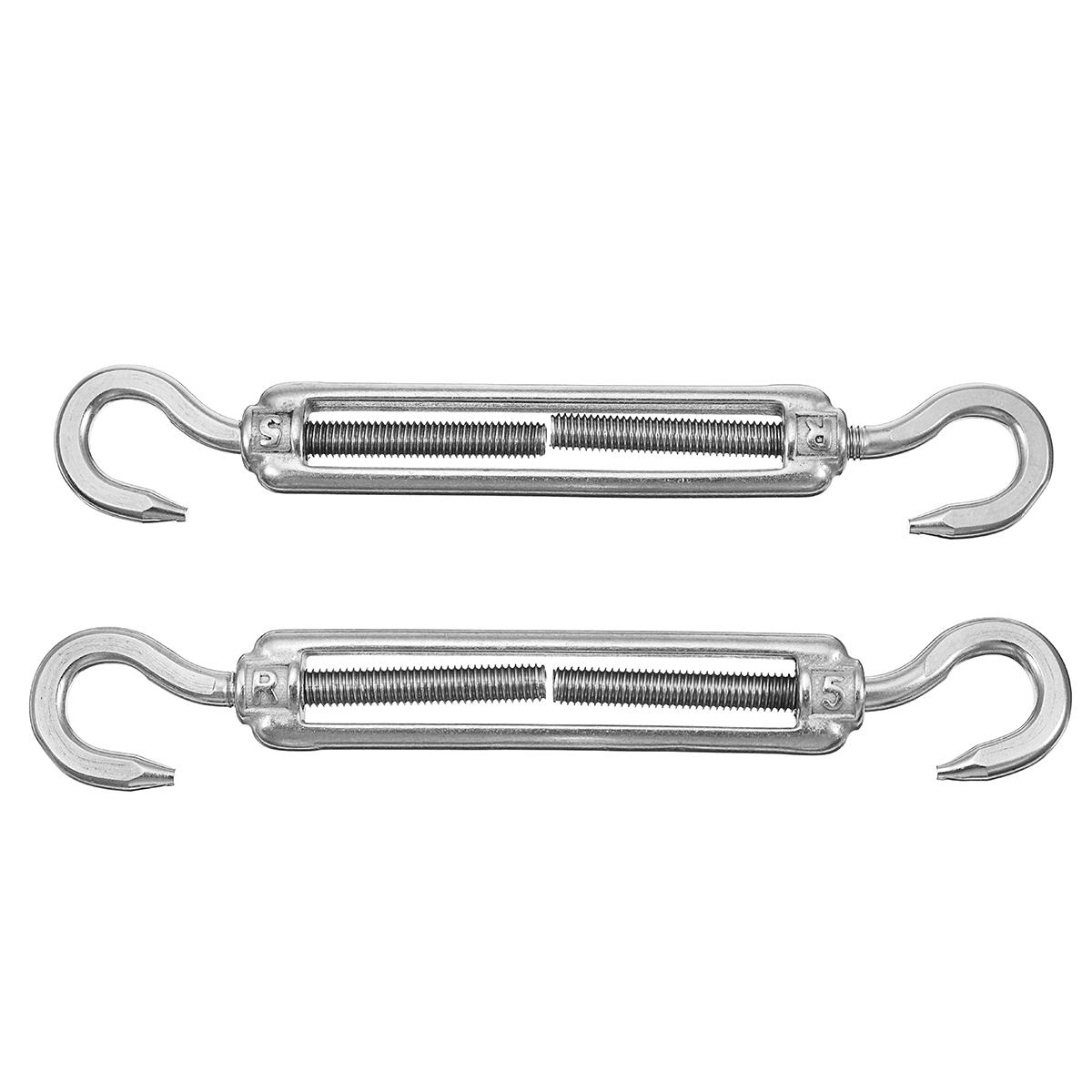 18pcs Rhombus Pad Eye Turnbuckle Snap Hook Self-Tapping Screw Accessories for Triangle Shade Sail