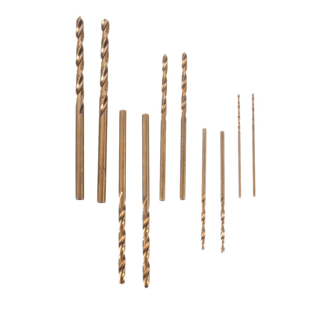 10pcs HSS M35 Cobalt Twist Drill Bit Set 1/1.5/2/2.5/3mm High Speed Steel Drill Bits