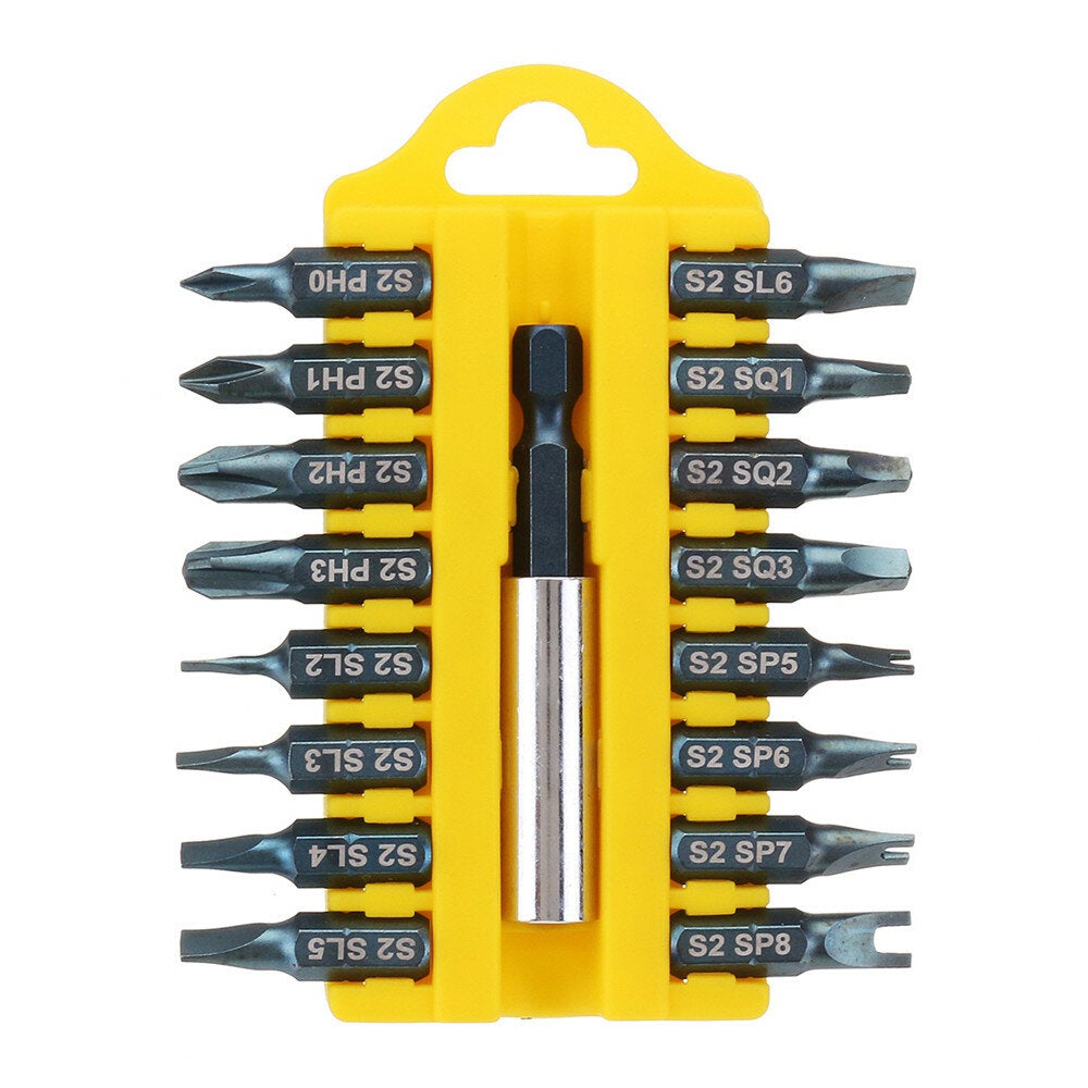 17 In 1 Screwdriver Bit Set Alloy Steel 1/4 Inch Hex Shank Screwdriver