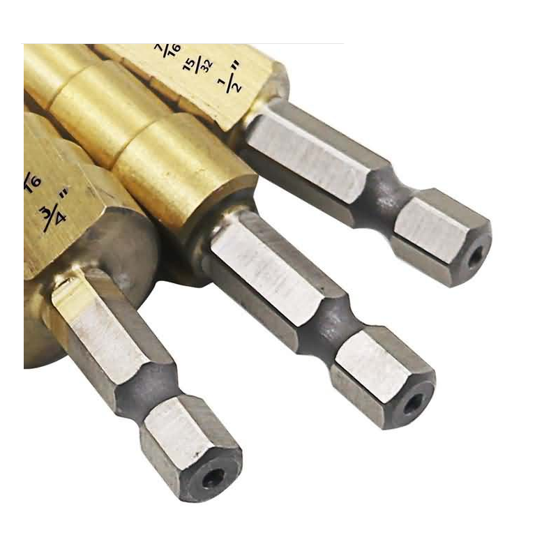 3/16-1/2 1/4-3/4 1/8-1/2 Inch Step Drill Bit Type 1/4 Shank