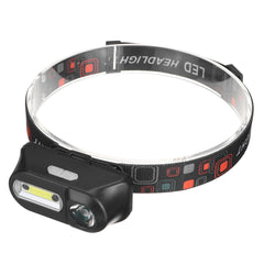USB Rechargeable COB Headlamp Running Camping Fishing Cycling Flashlight Sensor Work Light