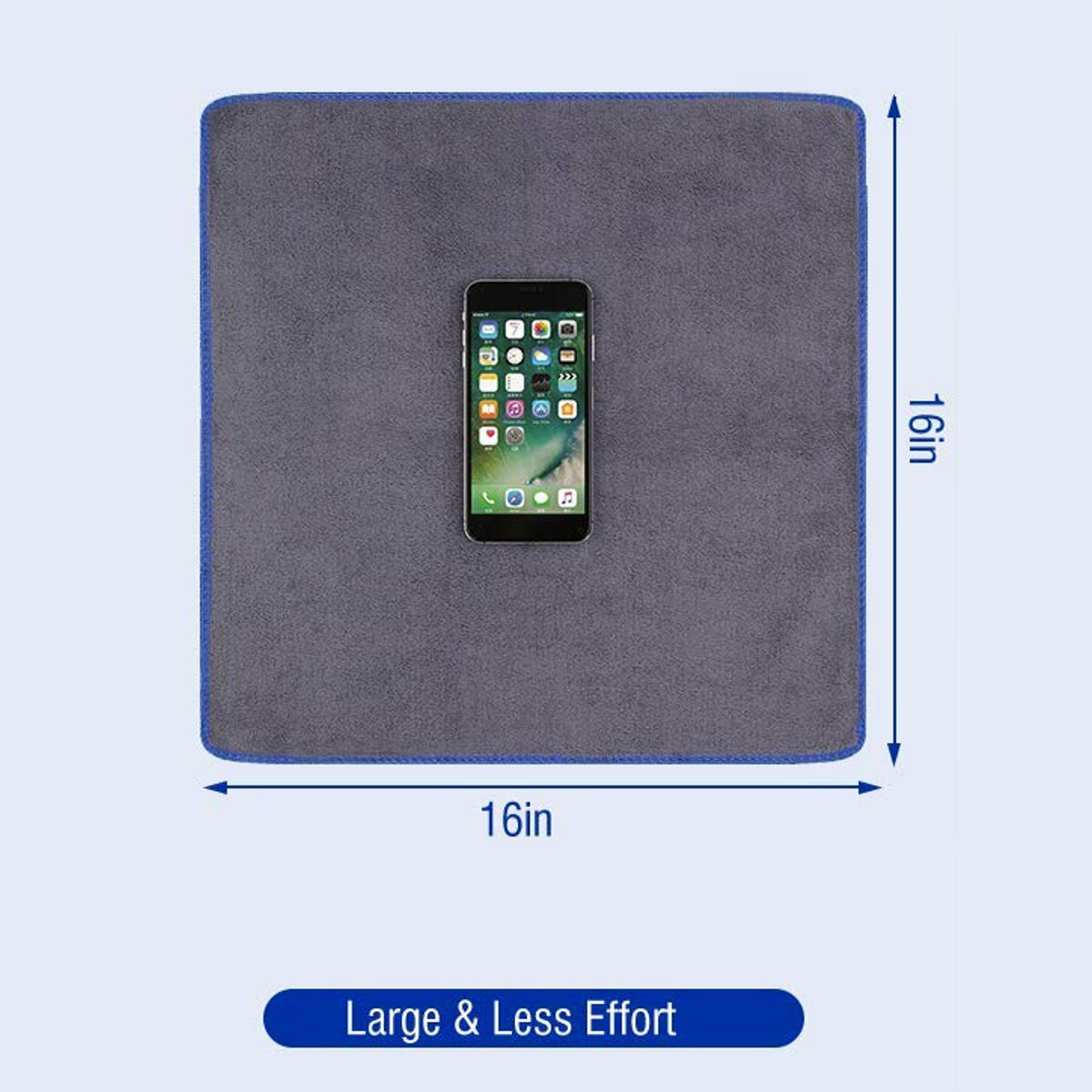 12Pcs 40*40CM Microfiber Car Wash Towels Washing Cleaning Cloth Paint Care Polishing Plush Grey