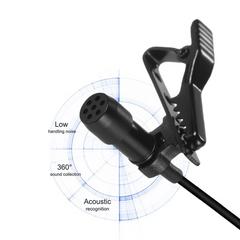 Omani-directional Clip-on Lavalier Microphone 3.5mm Plug Condenser Mic