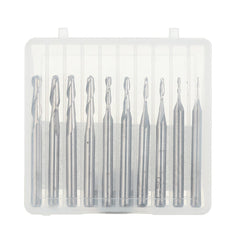 10pcs/Set Ball Nose End Milling Cutter Set Carbon Steel 1mm-3.175mm CNC