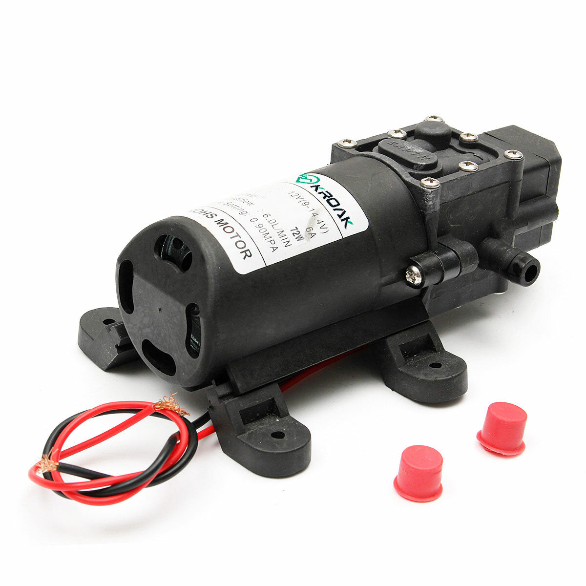 130PSI 6L/Min Water High Pressure Diaphragm Pump Self-Priming Caravan Camping Boat