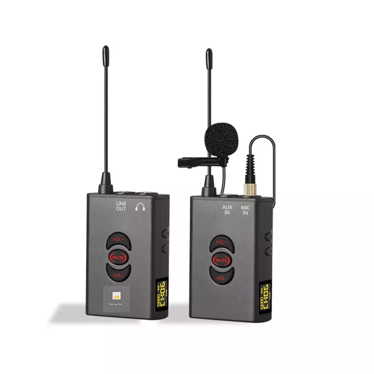 Professional UHF Wireless Frquency Lavalier Microphone for Audio Vlog Recording Intervierw Teaching