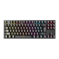 Mechanical Keyboard 87 Keys XA Profile PBT Double-shot Molding Keycaps Blue Switch RGB Backlit USB Wired Gaming Keyboard for PC Computer Laptop Gamer