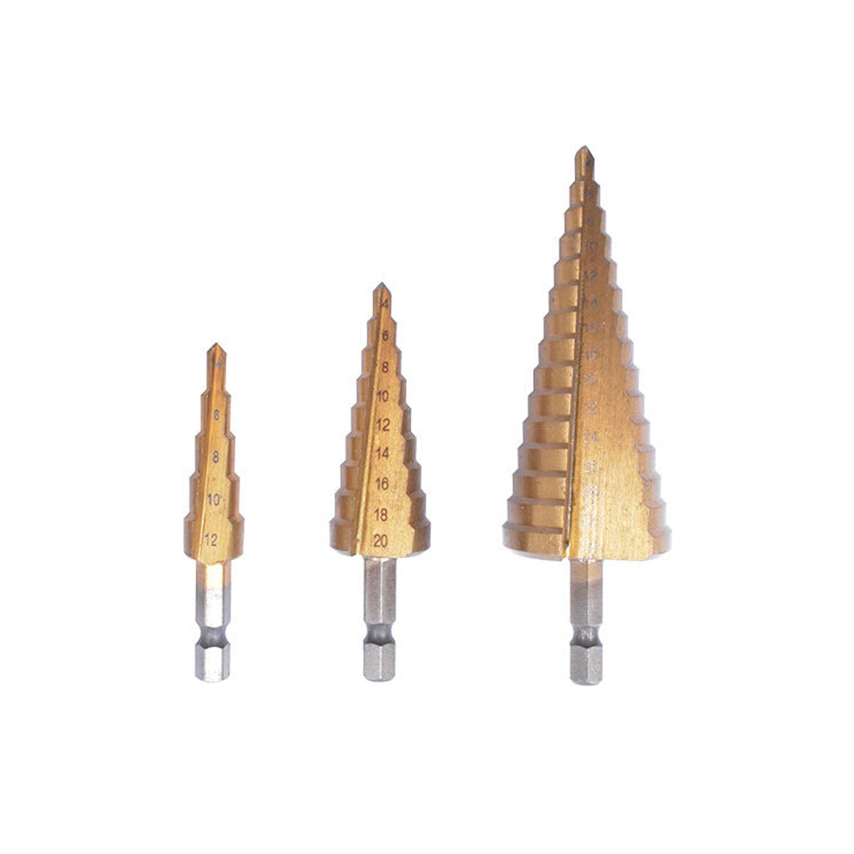 25pcs Chamfer Countersink Drill Bit Set Step Drill Bits 5 Flute 90 Degree Countersink Drill Wood Plug Cutter and Certer Punch