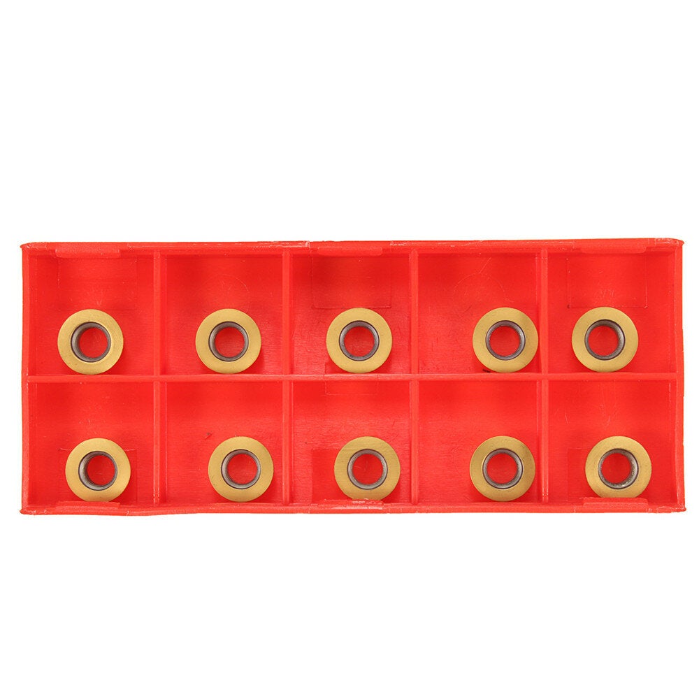 Face Milling External Lathe Holder with 10pcs RPMT10T3MO Inserts Turning Tool Set