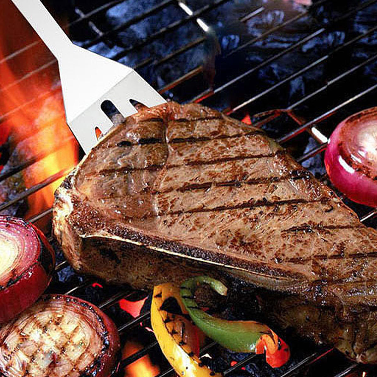 25Pcs Stainless Steel BBQ Tools Set Barbecue Accessories Tableware Outdoor Camping Cooking Tools Kit