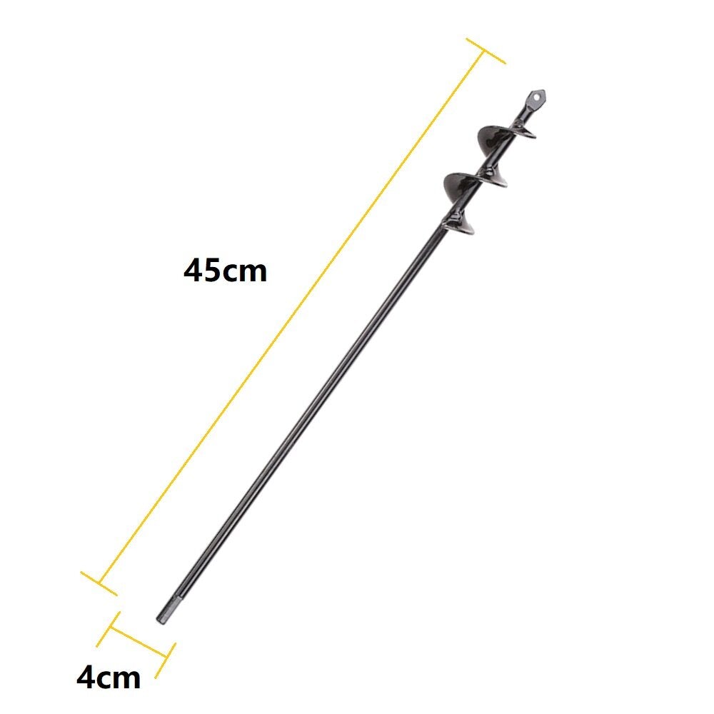 4/4.6/5/8cm Gardening Plant Auger Drill Bit Farm Vegetable Short Rod Earth Post Hole Digger Tools