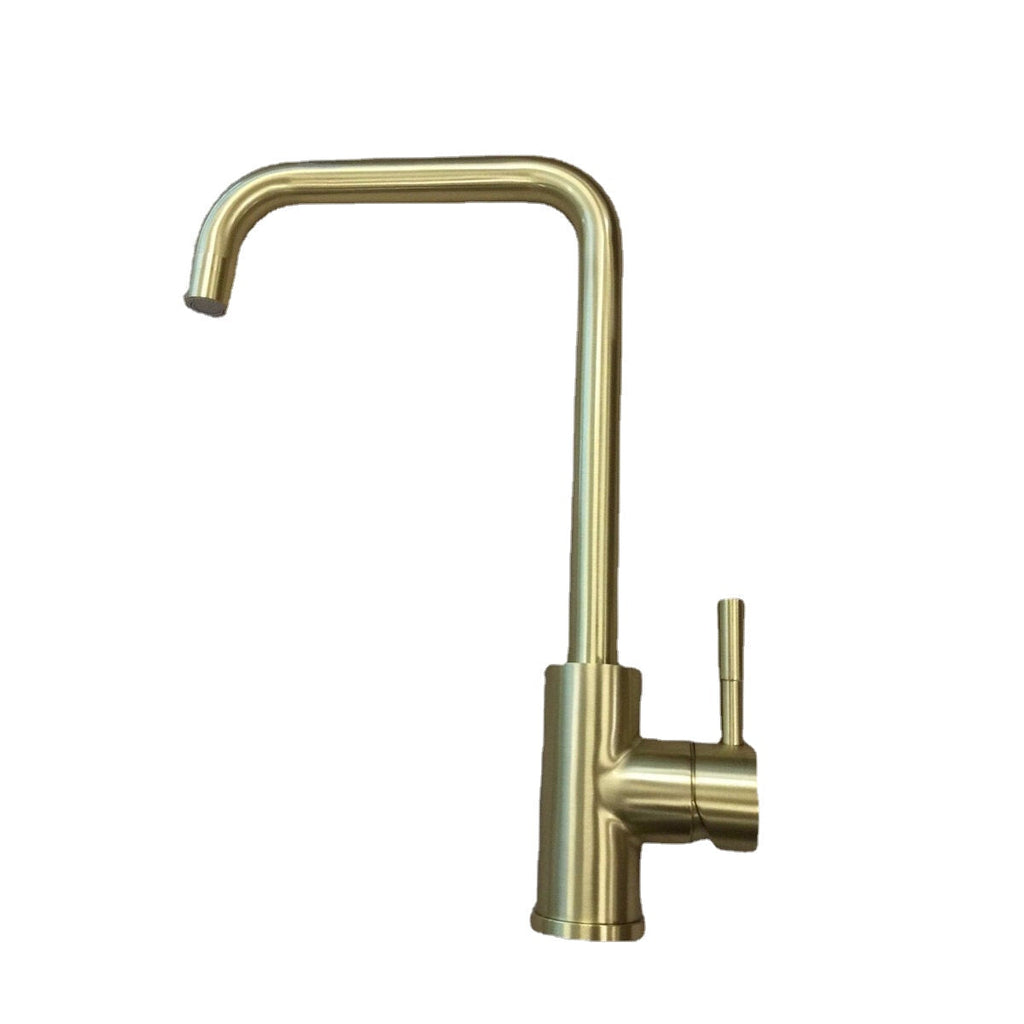 304 Stainless Steel Burnished Faucet Kitchen Hot And Cold Water Mixer Single Handle Rotation Tap