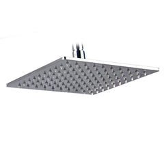 8 Inch Shower Head Large Waterfall 360 Rotation Square 201/304 Stainless Steel