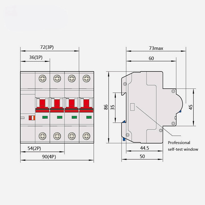 WIFI Wireless Smart Automation Switch 1P 2P 3P 4P 10A-125A Circuit Breaker Timer APP Vioce Remote Control Switch Works With Amazon Alexa Google Home