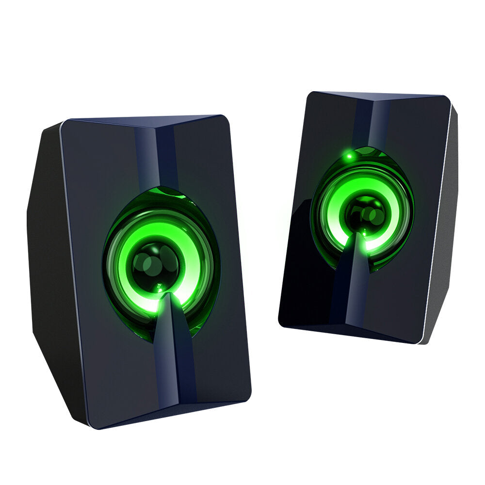Colorful Luminous Speaker 4D Surround Sound Wired Computer Speaker Gaming Loudspeaker for Computers / Smart Phones / Tablets