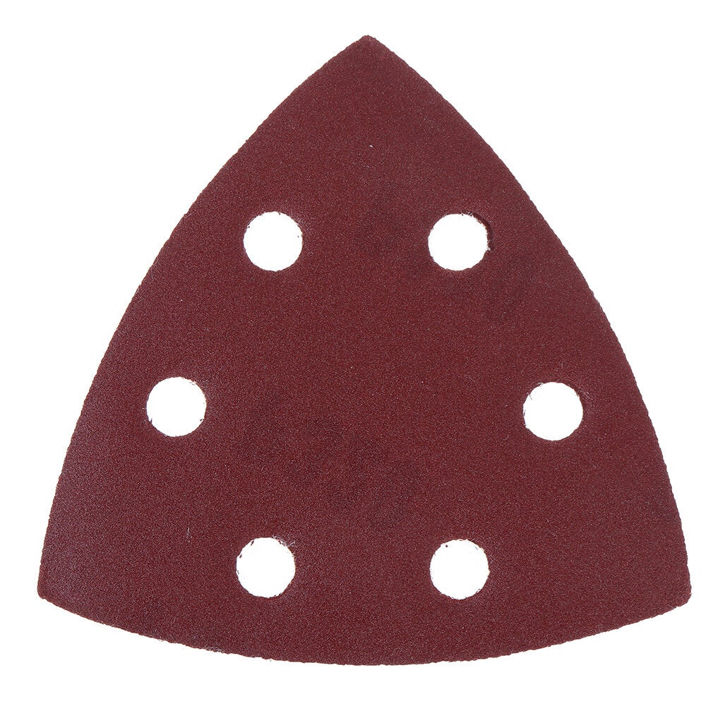 24Pcs Sand Grains Are Uniform Full and Wear-resistant Swing Triangle Six-hole Red Sandpaper for Sanding and Polishing