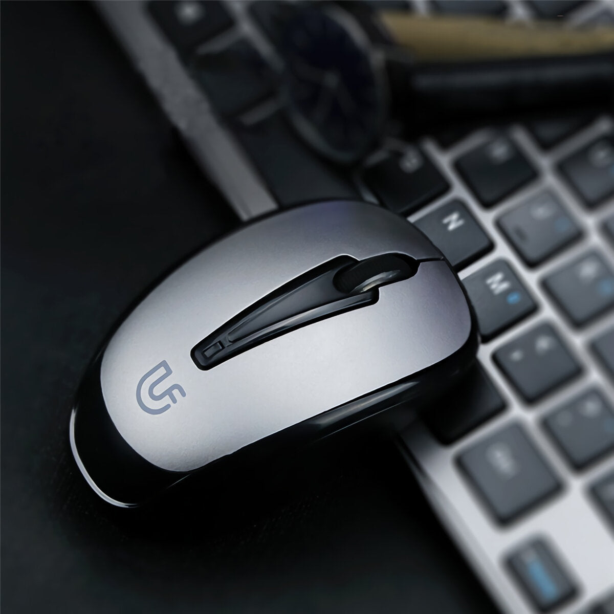 Wireless Keyboard & Mouse Set Business Office Silent 78 Keys Keyboard 1200DPI Mouse Kit for MAC OS Windows