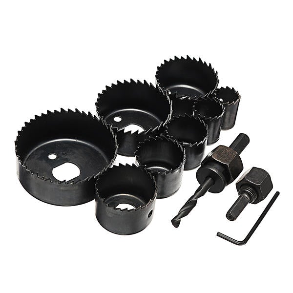 11Pcs 19-64mm Tooth Hole Saw Cutting Tool Kit Wood Working Cutter Drill Bit Set